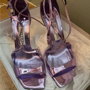 Jimmy Choo Metallic Purple Heels